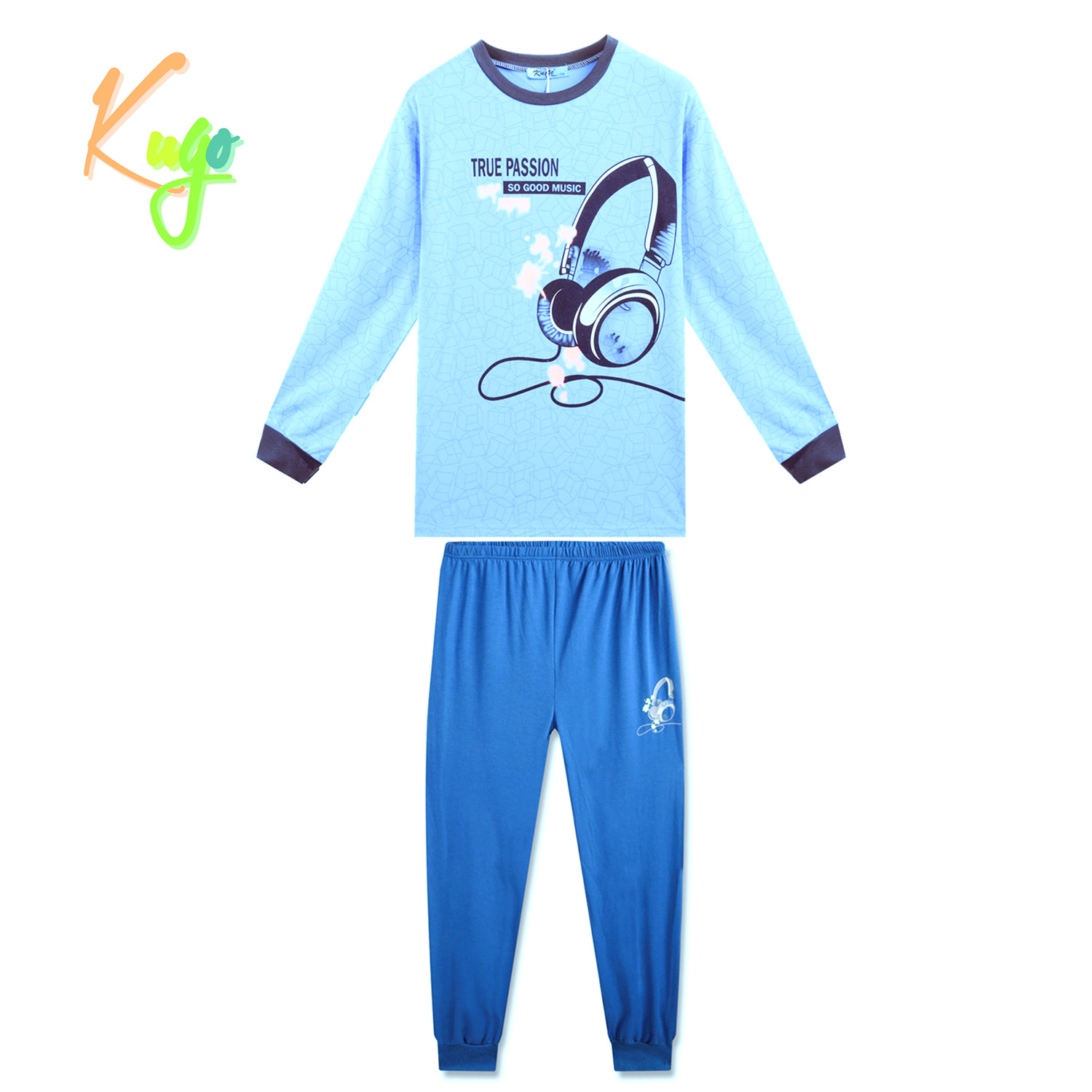 Levně Chlapecké pyžamo - KUGO MP1361, světle modrá Barva: Modrá světle