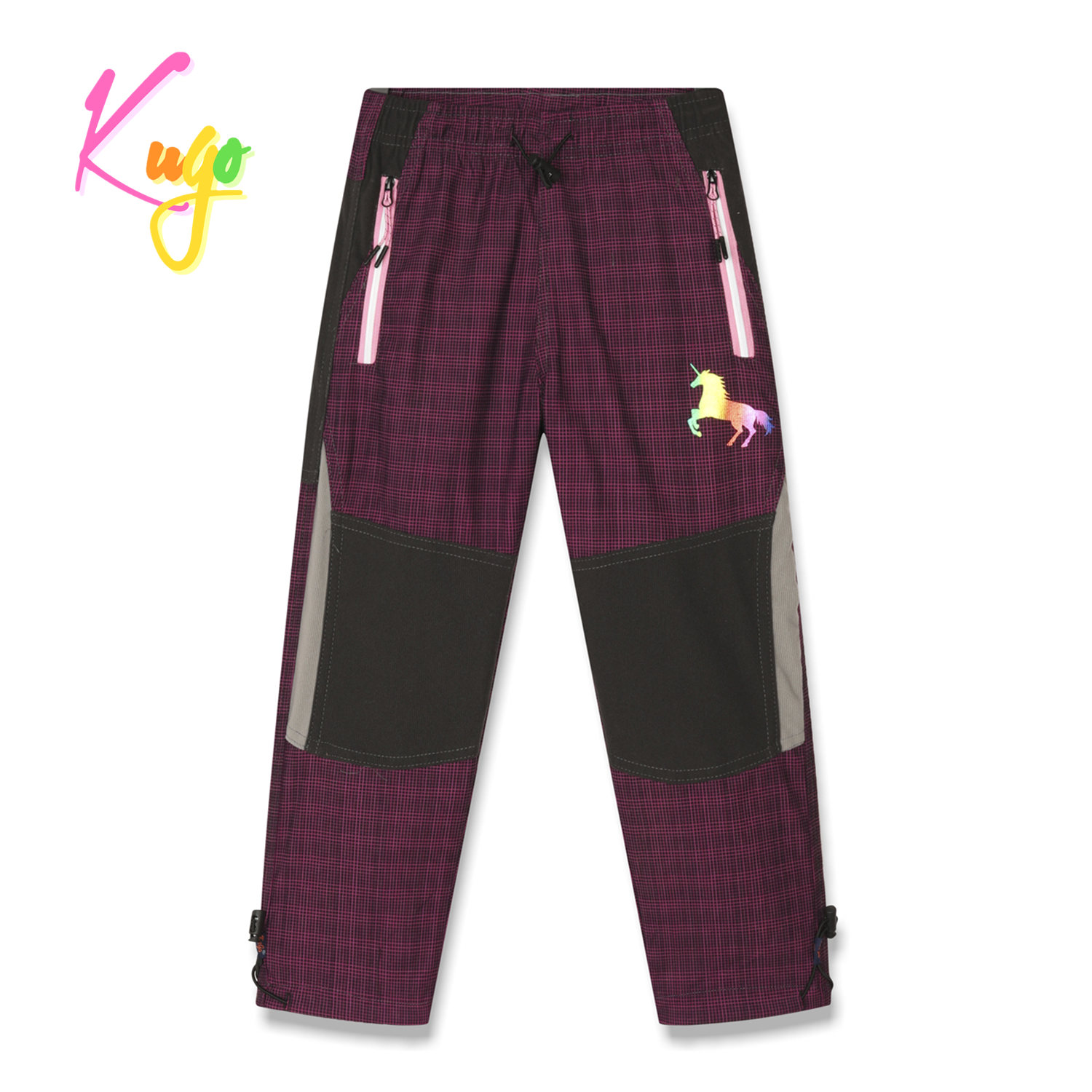 Levně Dívčí zateplené outdoorové kalhoty - KUGO C7770, fialovorůžová Barva: Fialovorůžová