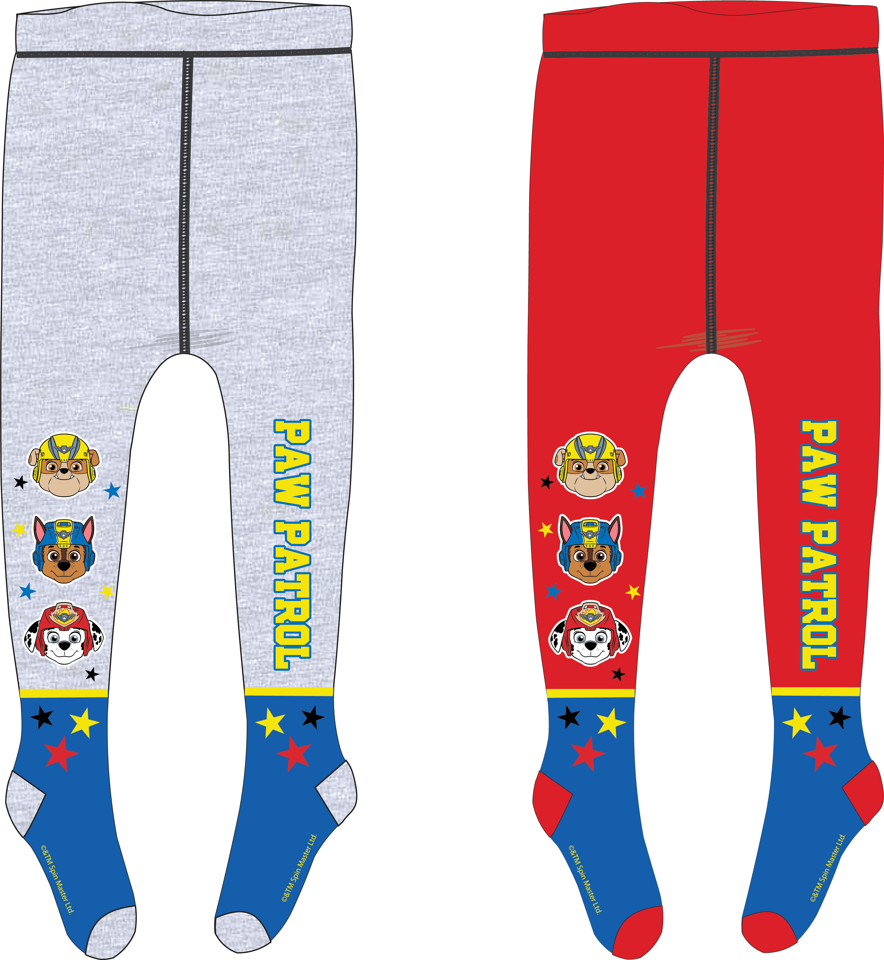 Paw Patrol - Tlapková patrola -Licence Chlapecké punčocháče - Paw Patrol 52361367, šedá Barva: Šedá, Velikost: 122-128