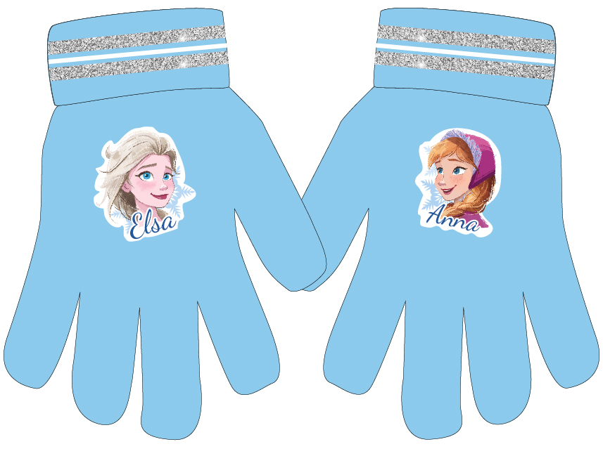 Levně Frozen - licence Dívčí rukavice - Frozen 5242A486, světle modrá Barva: Modrá světle
