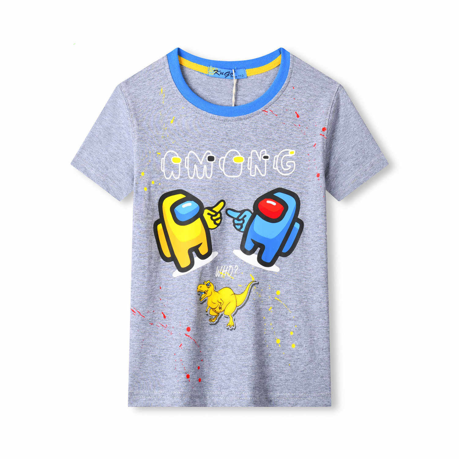 Chlapecké tričko - KUGO TM9202, šedý melír Barva: Šedá, Velikost: 122