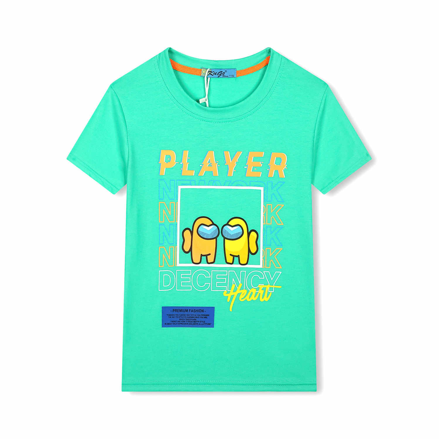 Chlapecké tričko - KUGO HC0699, zelinkavá Barva: Zelená, Velikost: 98