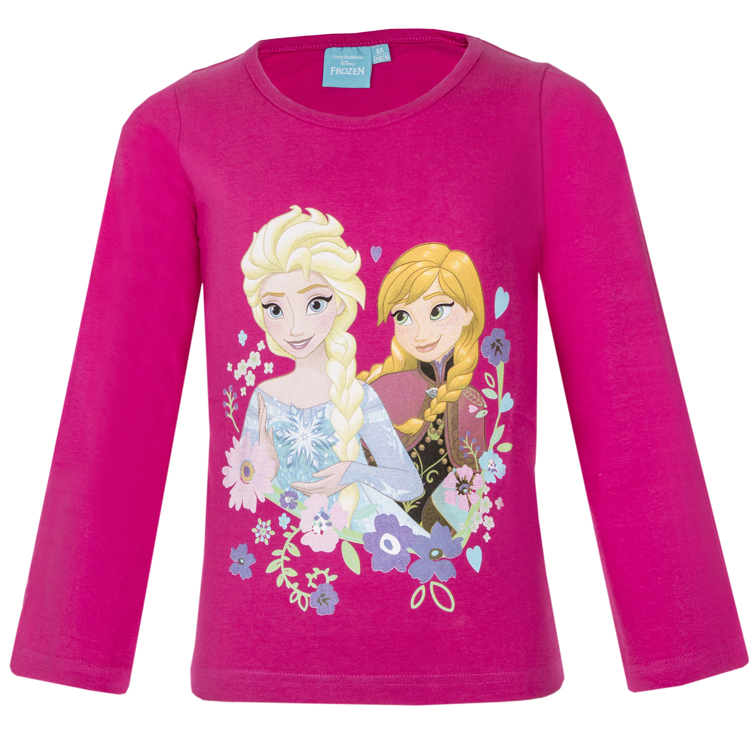 Levně Frozen - licence Dívčí tričko - Frozen 130, tmavší růžová Barva: Růžová