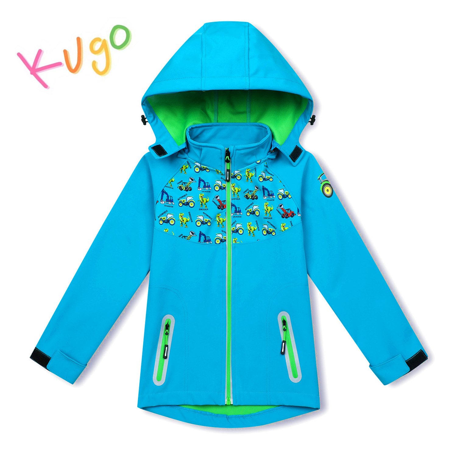 Chlapecká softshellová bunda - KUGO HK3121, tyrkysová Barva: Tyrkysová, Velikost: 80