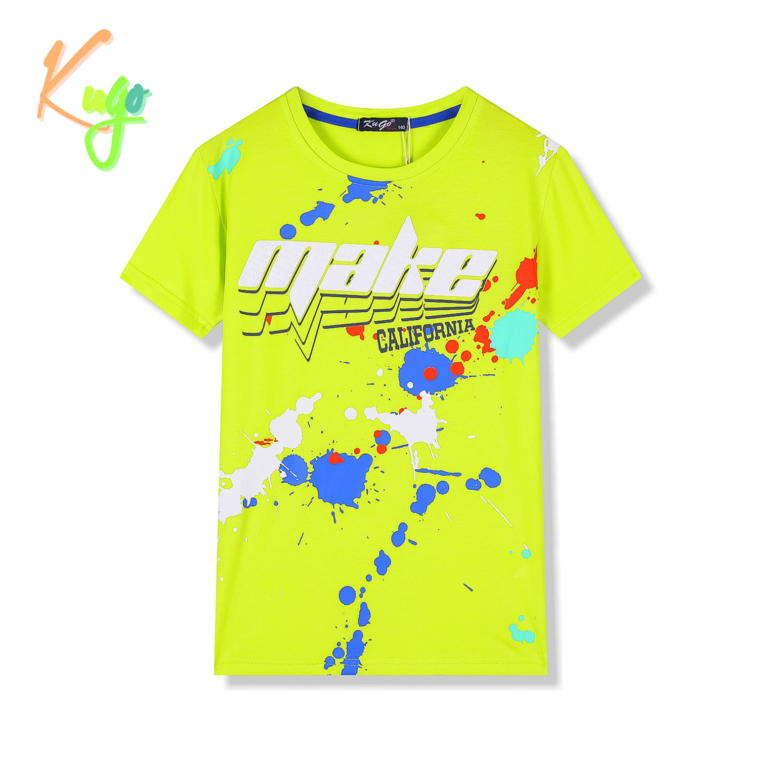 Chlapecké tričko - KUGO FC0271, zelinkavá Barva: Zelená, Velikost: 152
