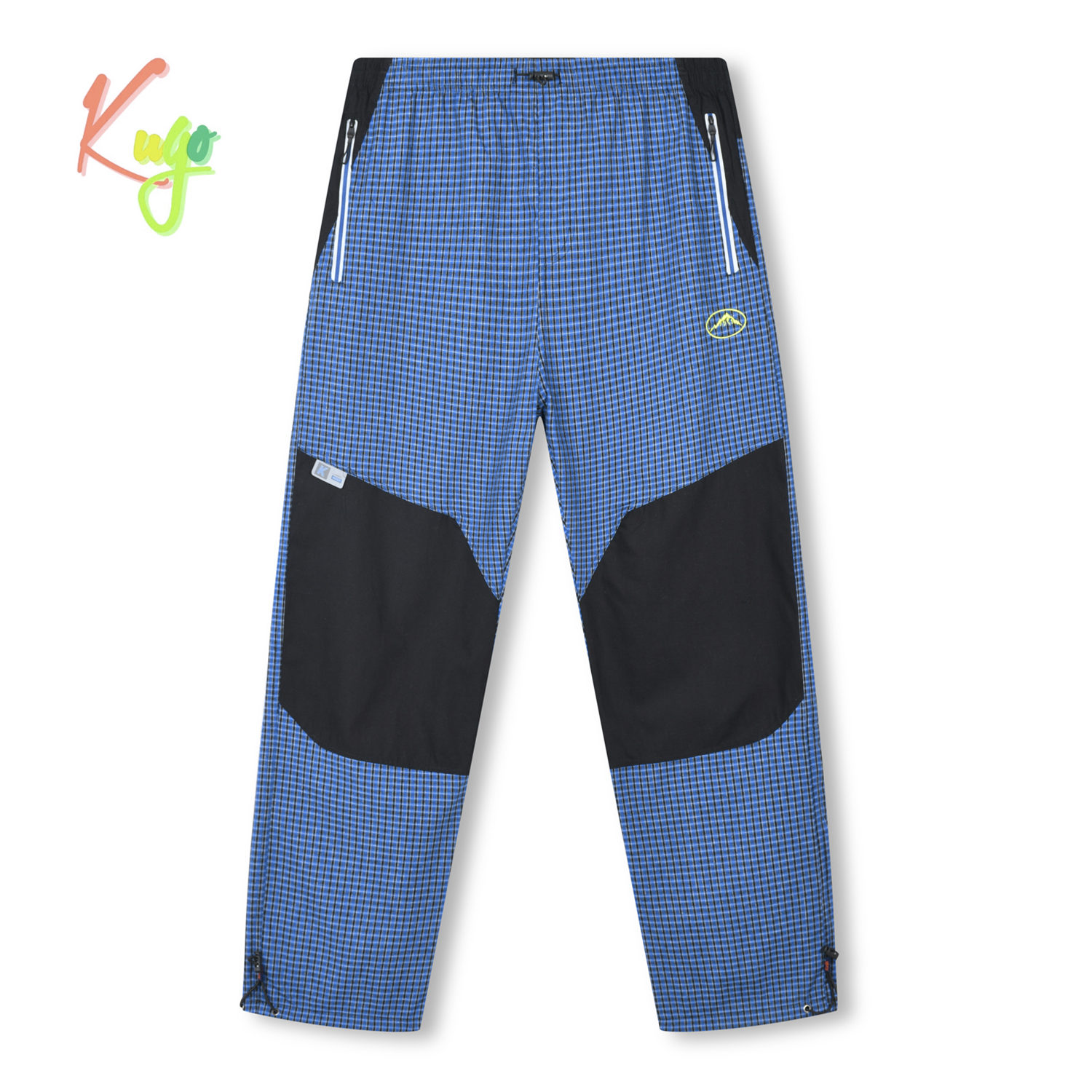 Pánské sportovní kalhoty - KUGO FK8611, modrá Barva: Modrá, Velikost: L