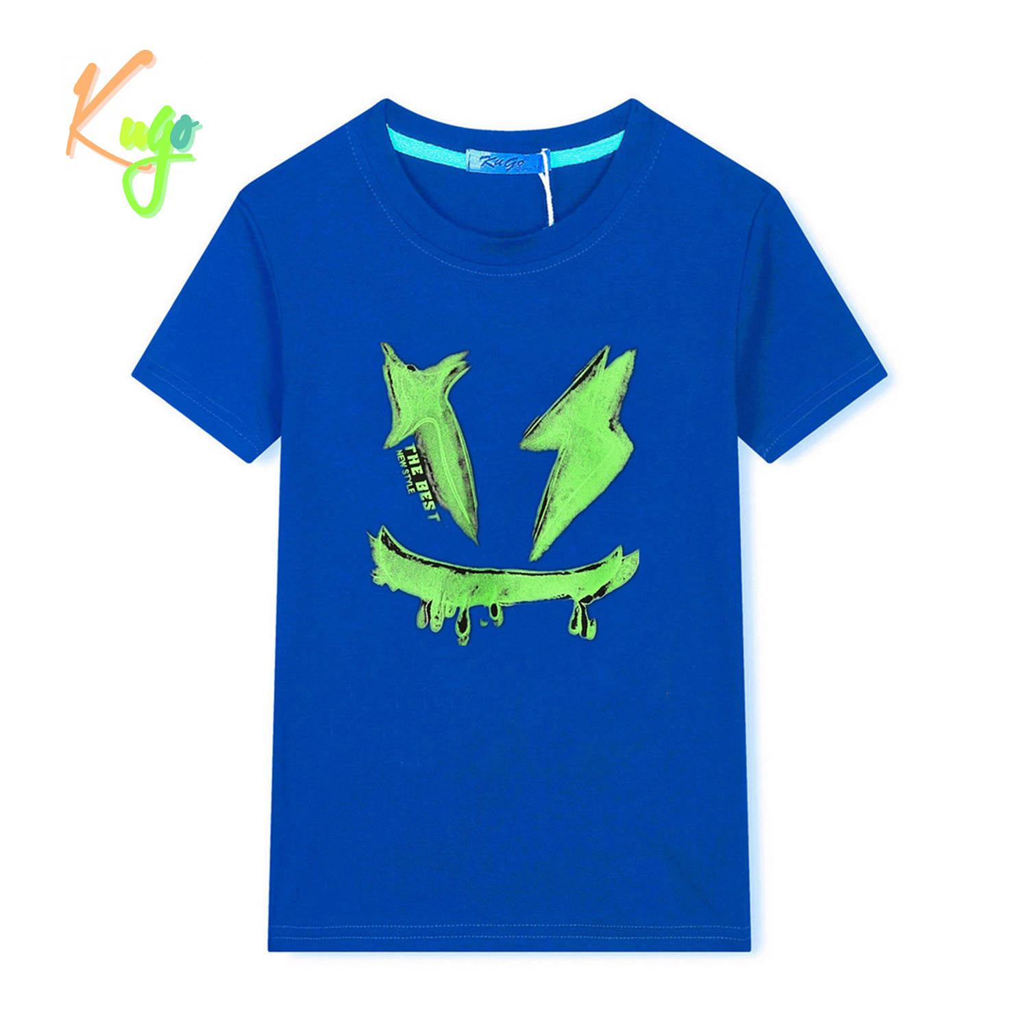 Chlapecké tričko - KUGO HC9292, modrá Barva: Modrá, Velikost: 134