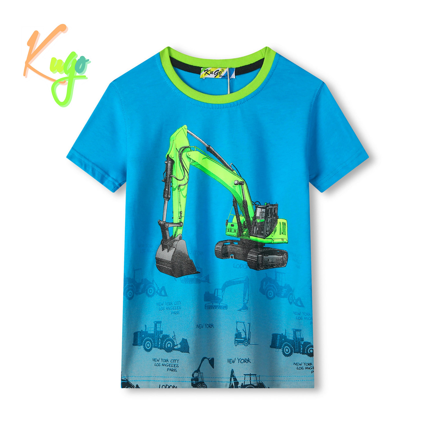 Chlapecké tričko - KUGO TM8570C, tyrkysová Barva: Tyrkysová, Velikost: 104