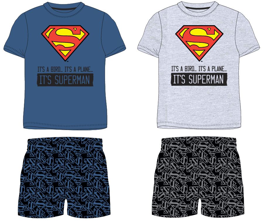 Levně superman-licence Chlapecké pyžamo - Superman 5204271, šedý melír Barva: Šedá