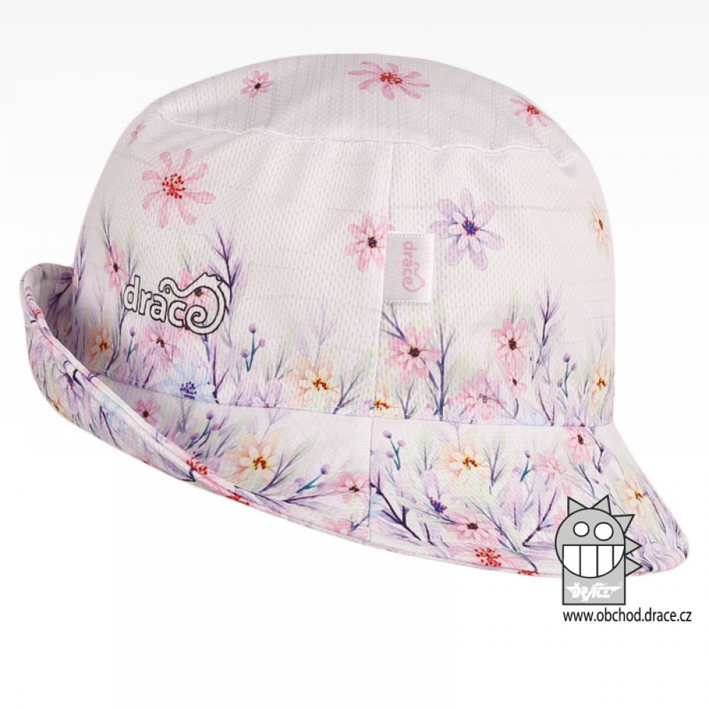 Levně Funkční letní klobouk Dráče - Florida 15, bílá, kytičky Barva: Bílá