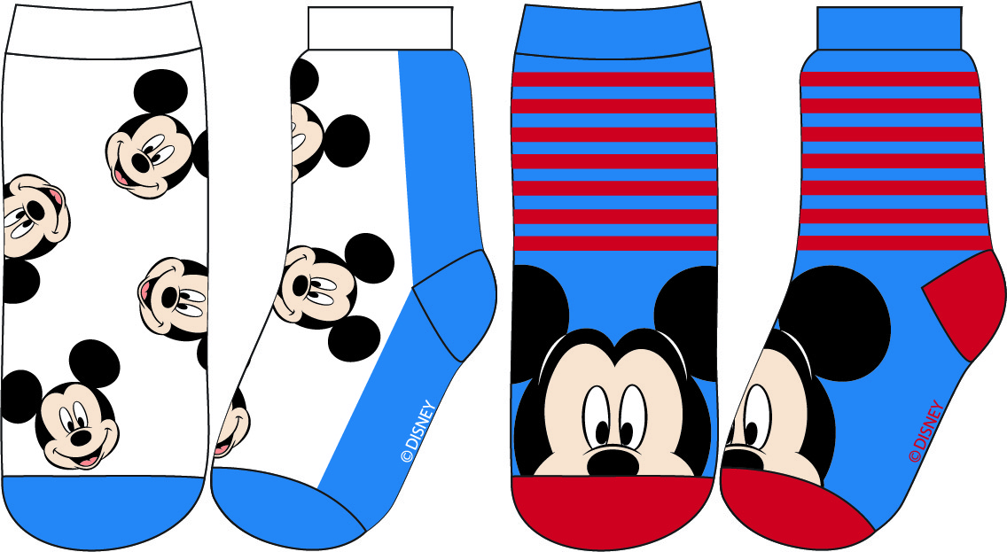 Mickey Mouse - licence Chlapecké ponožky - Mickey Mouse 5234A044, modrá / bílá Barva: Mix barev, Velikost: 23-26