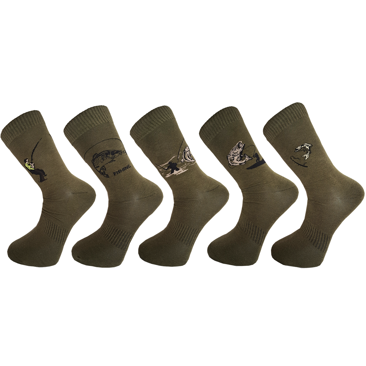 Levně Pánské ponožky - Aura.Via FE4346, khaki Barva: Khaki