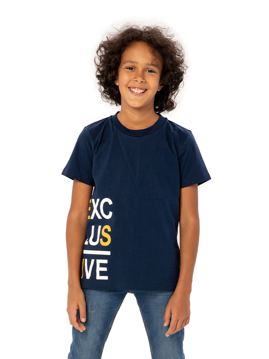 Chlapecké tričko - WINKIKI WTB 02842, tmavě modrá Barva: Modrá tmavě, Velikost: 140