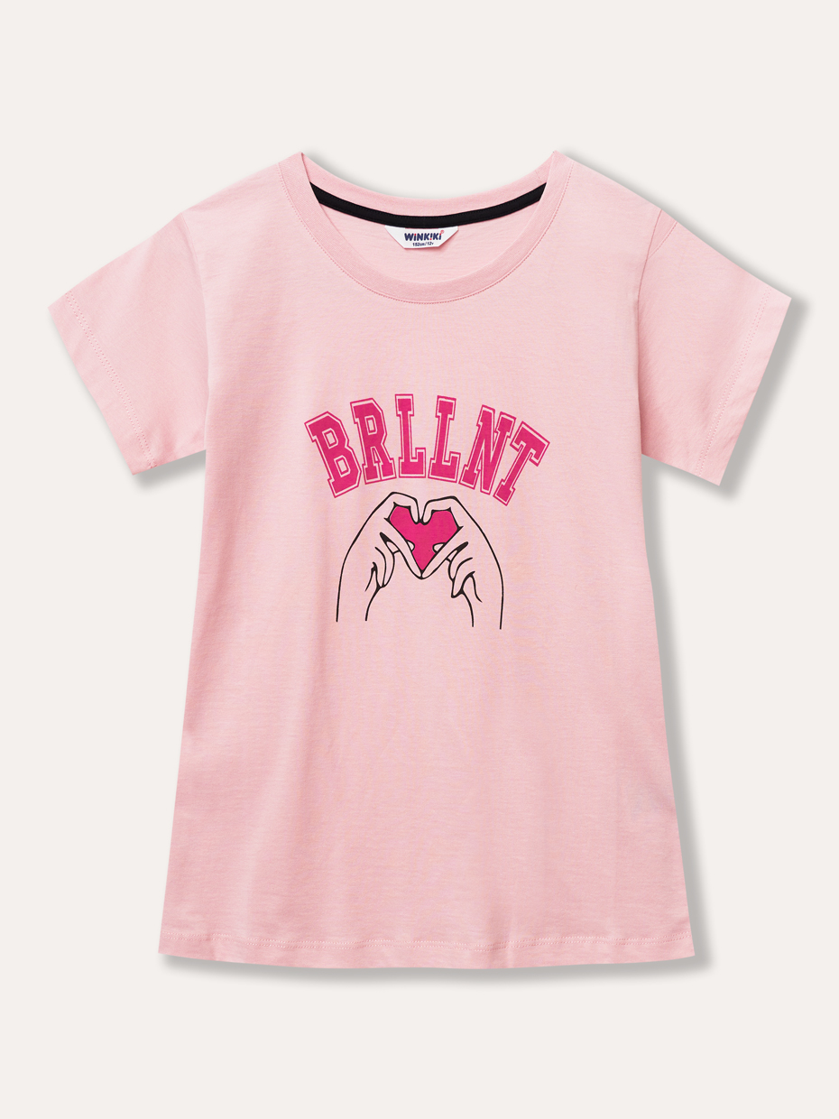 Dívčí tričko - Winkiki WJG 31125, světle růžová Barva: Růžová, Velikost: 158