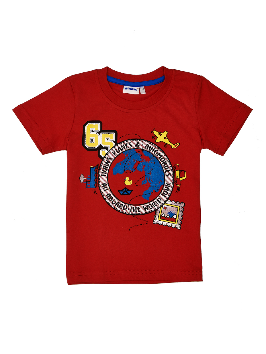 Chlapecké tričko - Winkiki WKB 92574, červená Barva: Červená, Velikost: 98