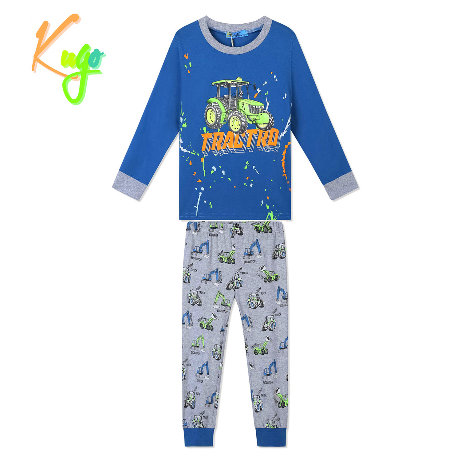 Chlapecké pyžamo - KUGO MP1336, petrol / šedá Barva: Petrol, Velikost: 122