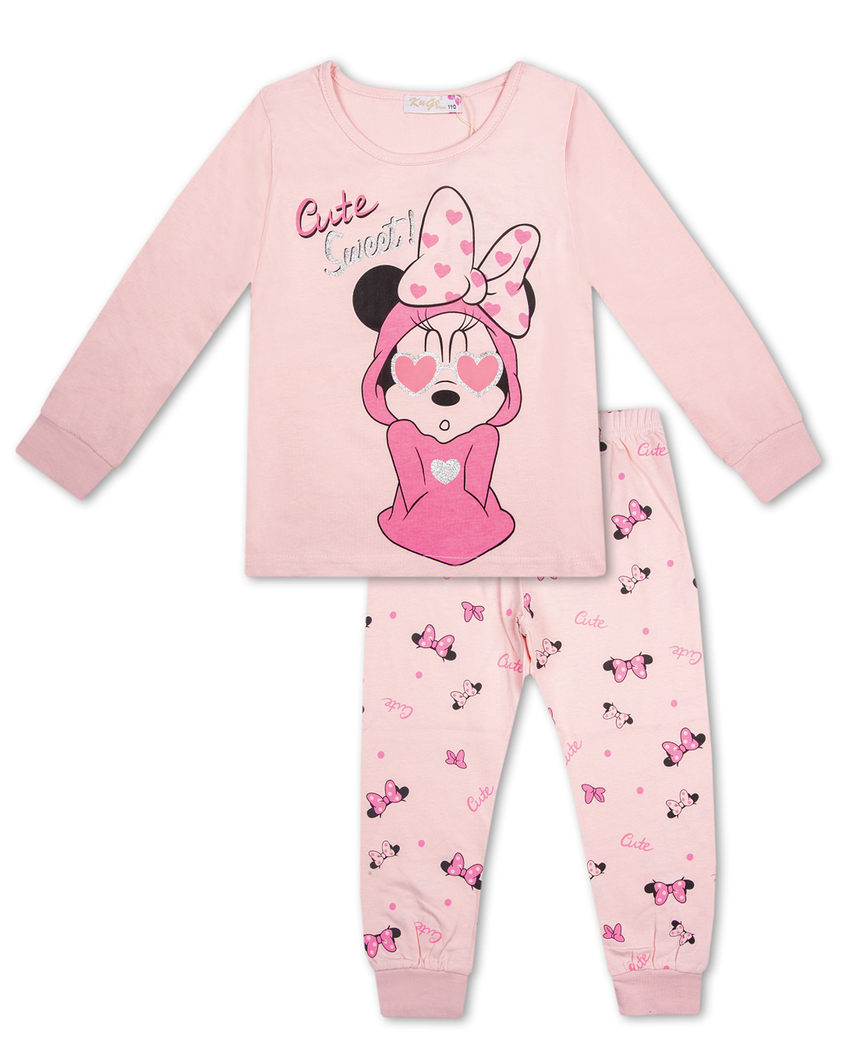 Dívčí pyžamo - KUGO KP9972, světle růžová Barva: Růžová, Velikost: 116