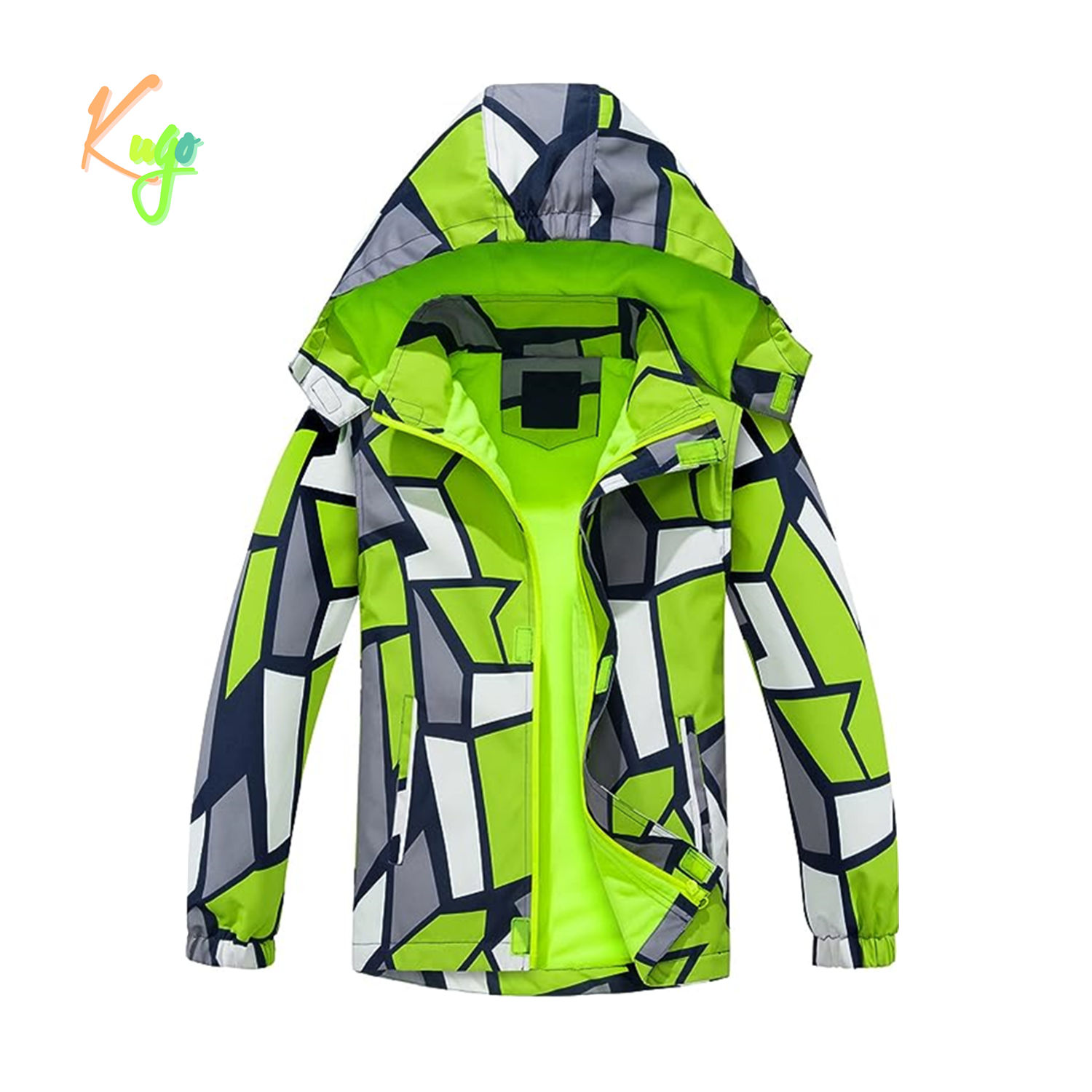 Chlapecká podzimní bunda, zateplená - KUGO B2860, zelená Barva: Zelená, Velikost: 122