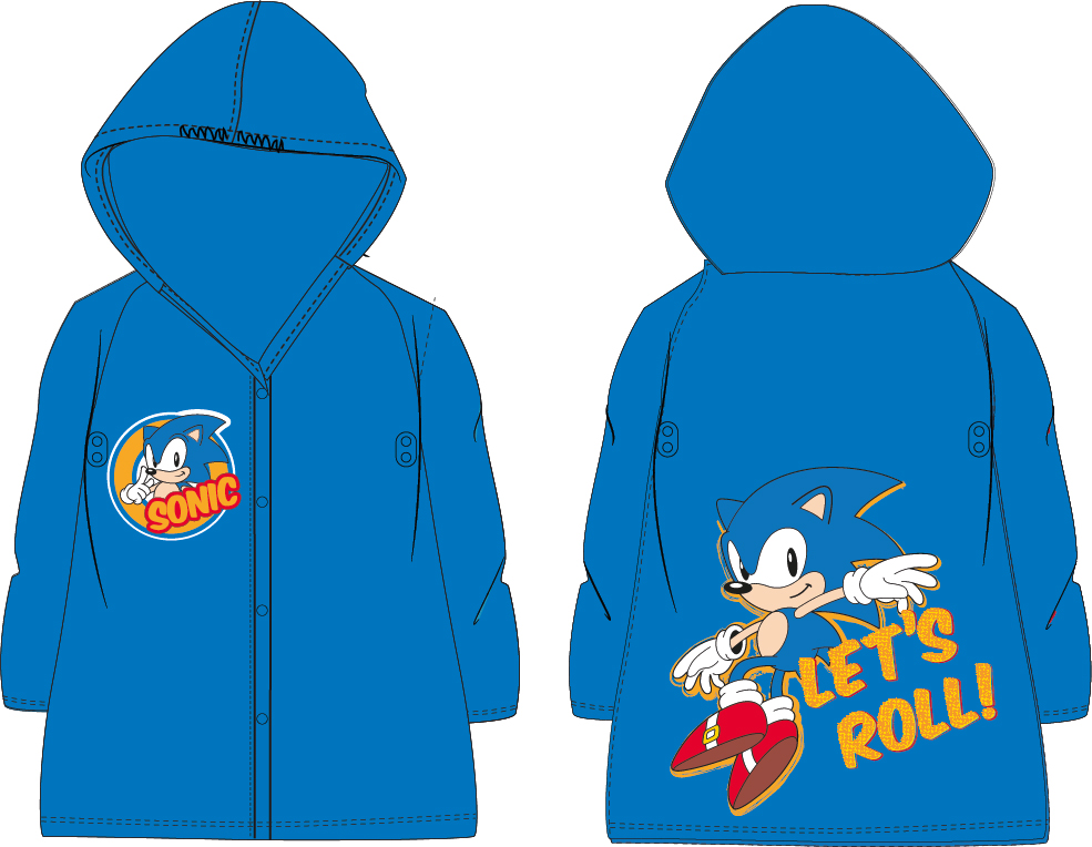 Ježek SONIC - licence Chlapecká pláštěnka - Ježek Sonic 5228013, modrá Barva: Modrá, Velikost: 104-110