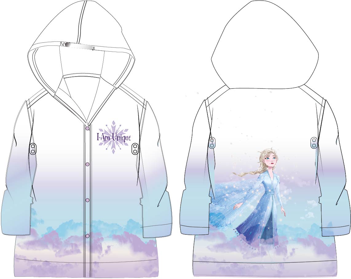 Levně Frozen - licence Dívčí pláštěnka - Frozen 5228B166, bílá / modrá / fialková Barva: Mix barev