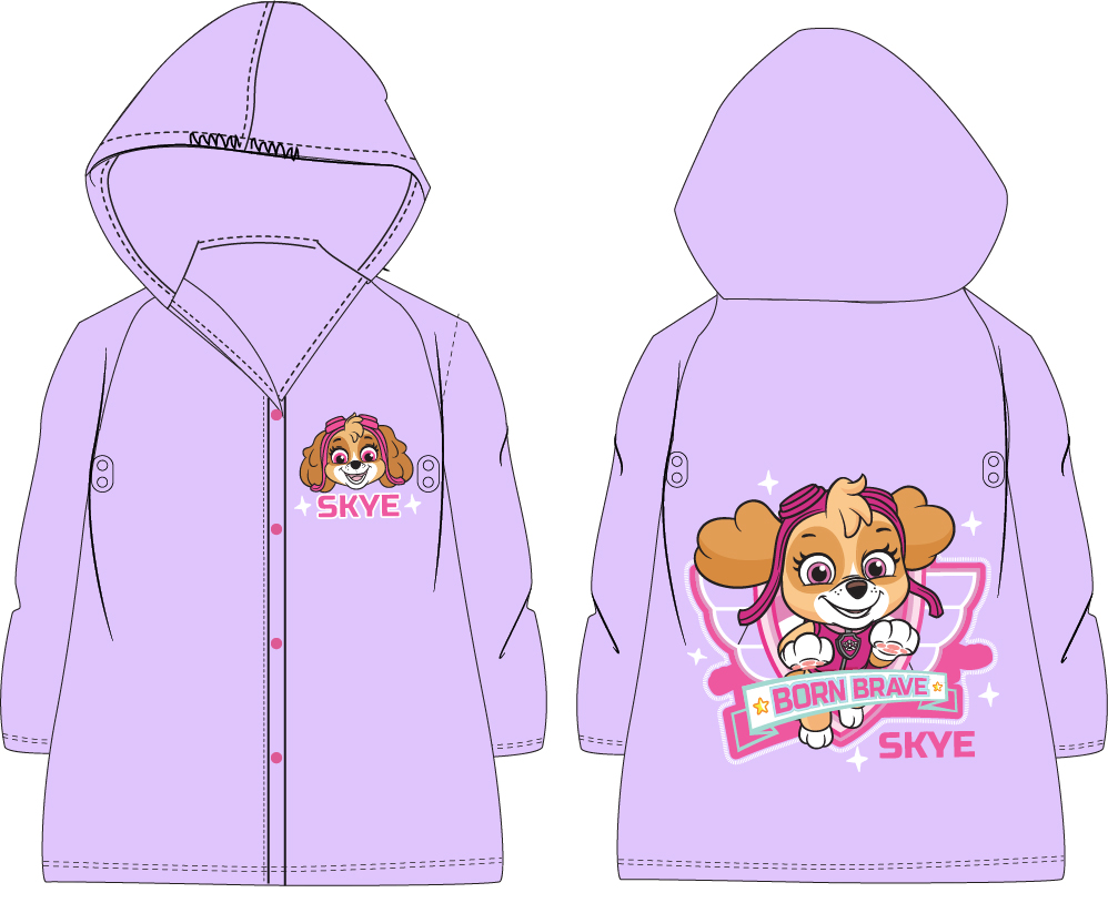 Paw Patrol - Tlapková patrola -Licence Dívčí pláštěnka - Paw Patrol 52282201, fialková Barva: Fialková, Velikost: 110-116