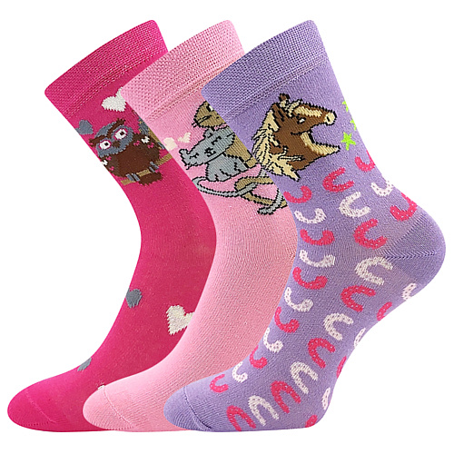 Dívčí ponožky Boma - 057-21-43, mix barev C Barva: Mix barev, Velikost: 35-38