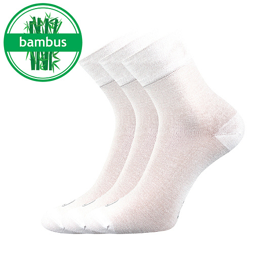 Bambusové ponožky Lonka - Demi, bílá Barva: Bílá, Velikost: 39-42