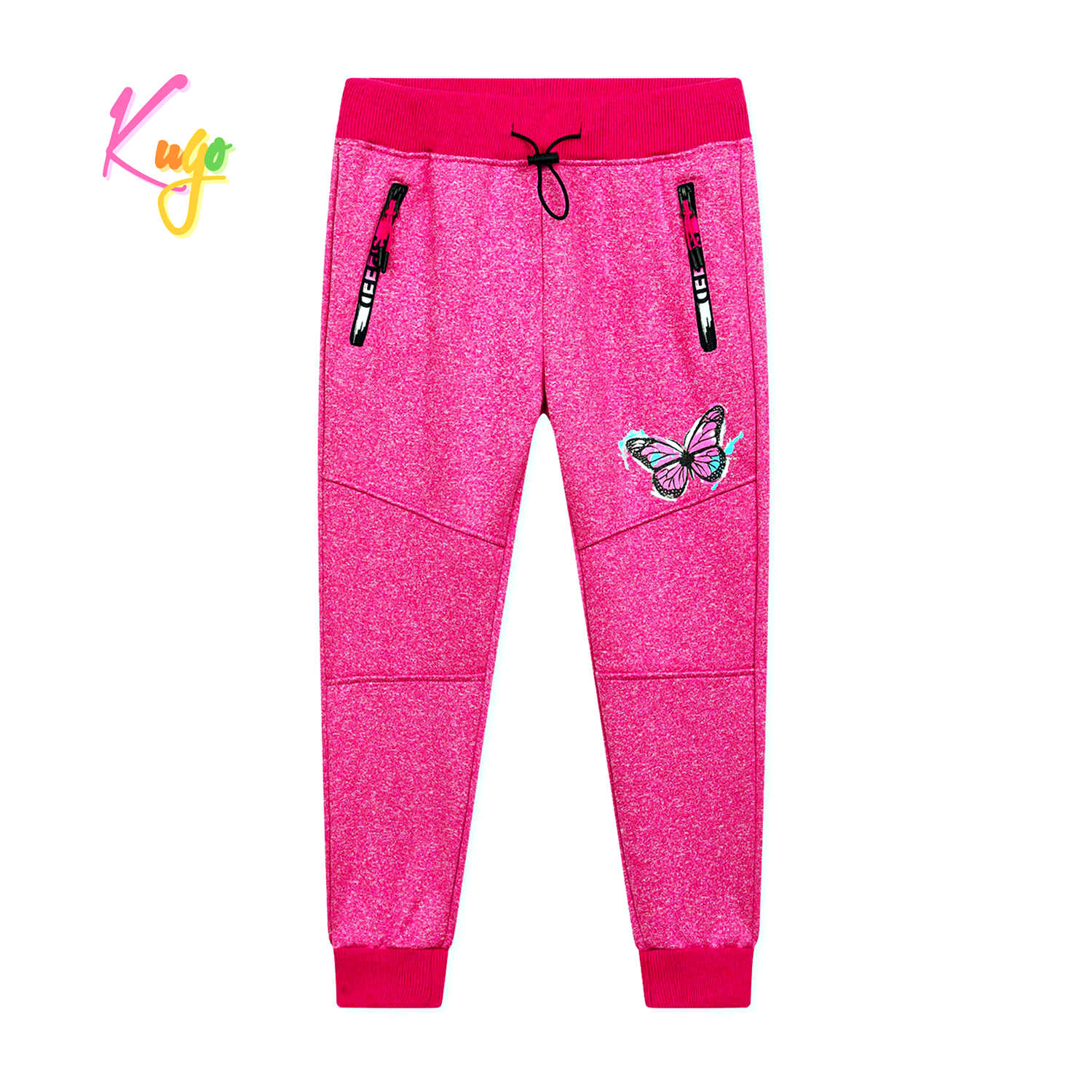 Dívčí softshellové tepláky - KUGO GK8635, růžová Barva: Růžová, Velikost: 116