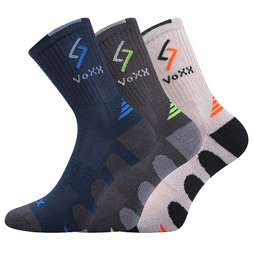 Levně Chlapecké ponožky VoXX - Tronic kluk, modrá, šedá Barva: Mix barev