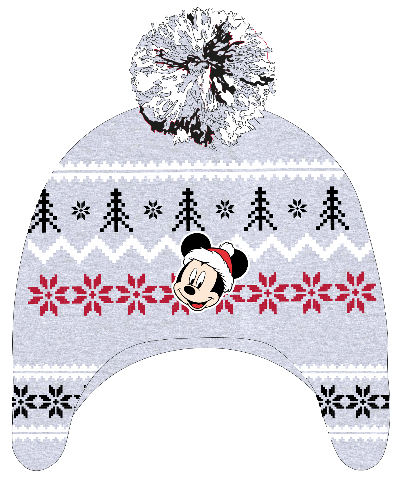 Levně Mickey Mouse - licence Kojenecká čepice - Mickey Mouse 51399954, šedá Barva: Šedá