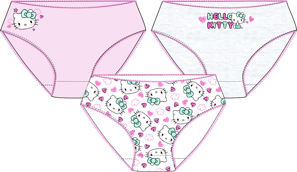Hello Kitty - licence Dívčí kalhotky - Hello Kitty 52332325, mix barev Barva: Mix barev, Velikost: 104-110