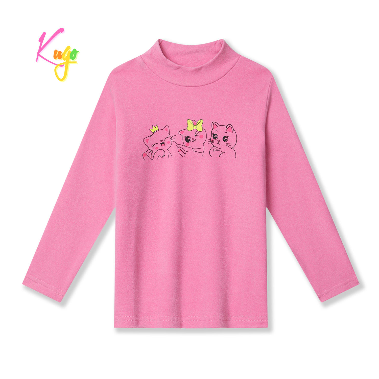Dívčí tričko - KUGO KC2327, světlejší růžová Barva: Růžová, Velikost: 116