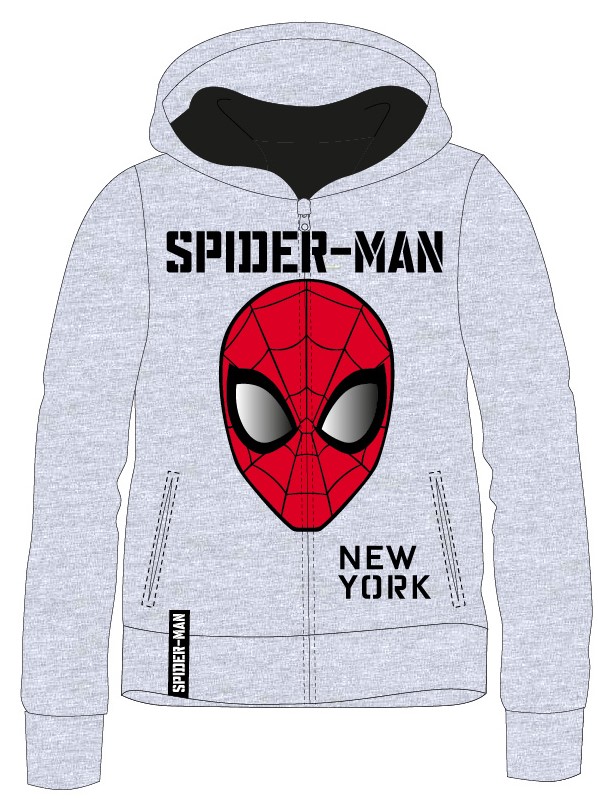 Levně Spider Man - licence Chlapecká mikina - Spider-Man 52181451, šedý melír Barva: Šedá