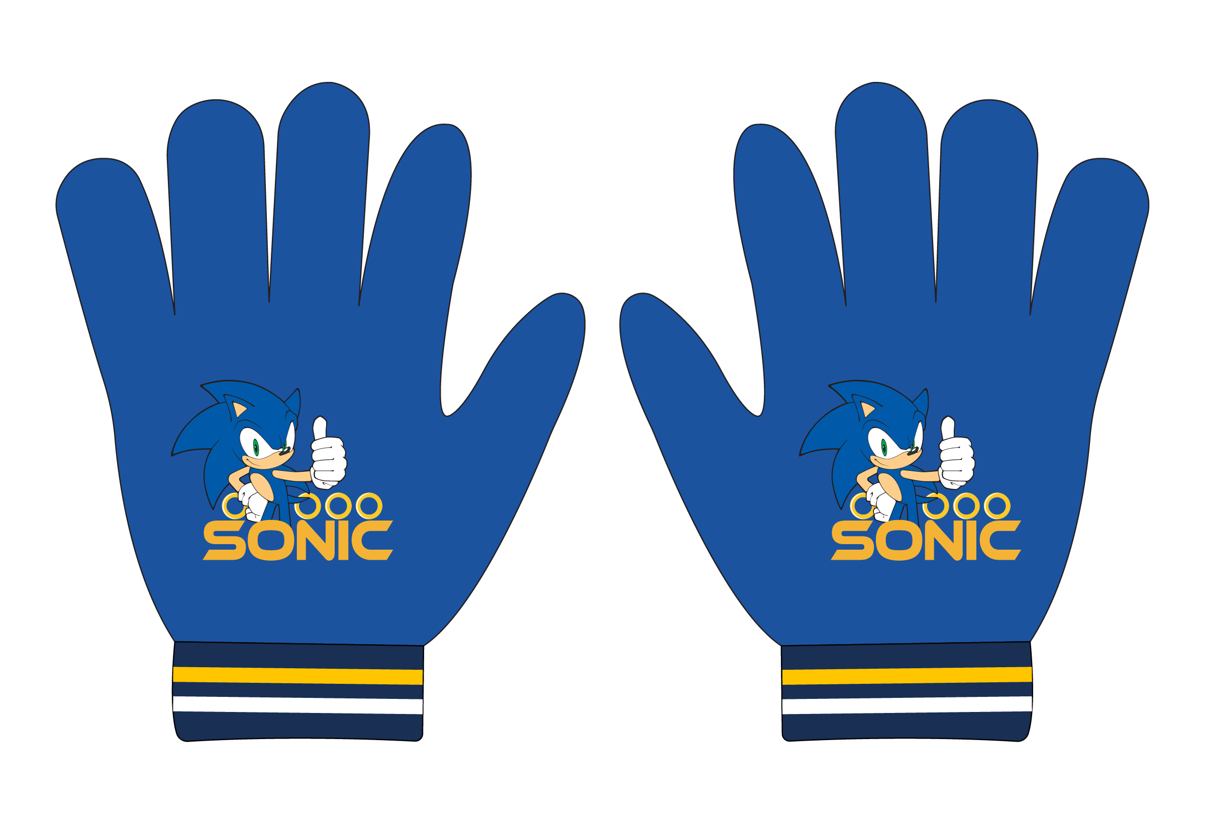 Ježek SONIC - licence Chlapecké rukavice - Ježek Sonic 5242080, modrá Barva: Modrá, Velikost: uni velikost
