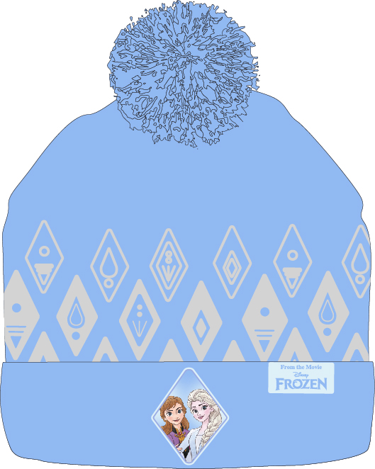 Frozen - licence Dívčí zimní čepice - Frozen 5239B152, světle modrá Barva: Modrá, Velikost: velikost 52