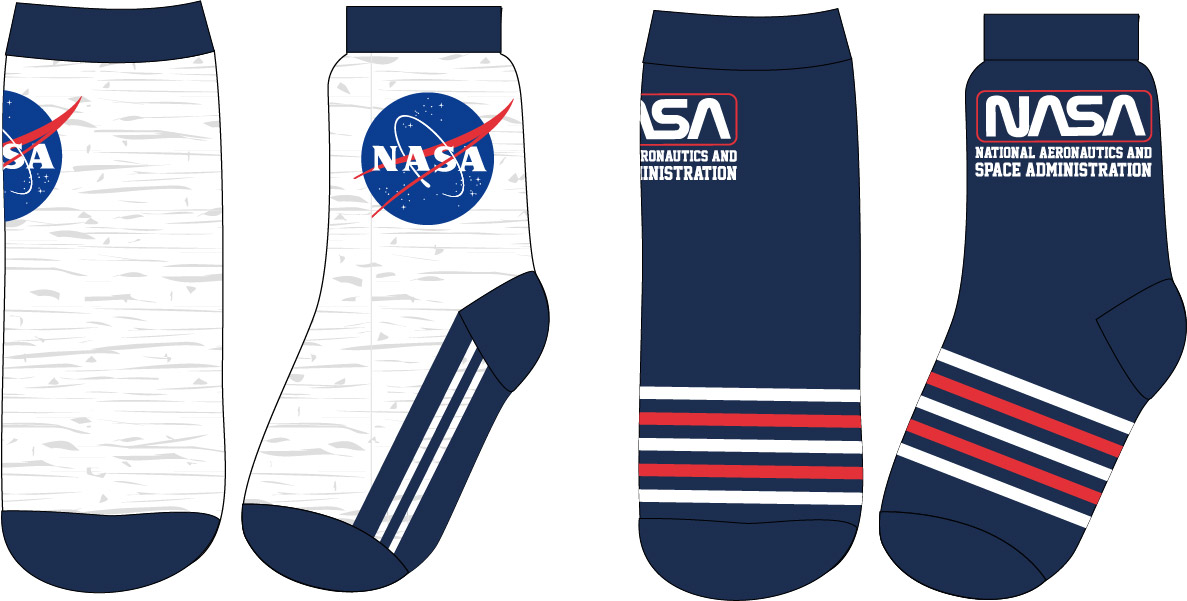 Nasa - licence Chlapecké ponožky - NASA 5234162, šedá / tmavě modrá Barva: Mix barev, Velikost: 23-26