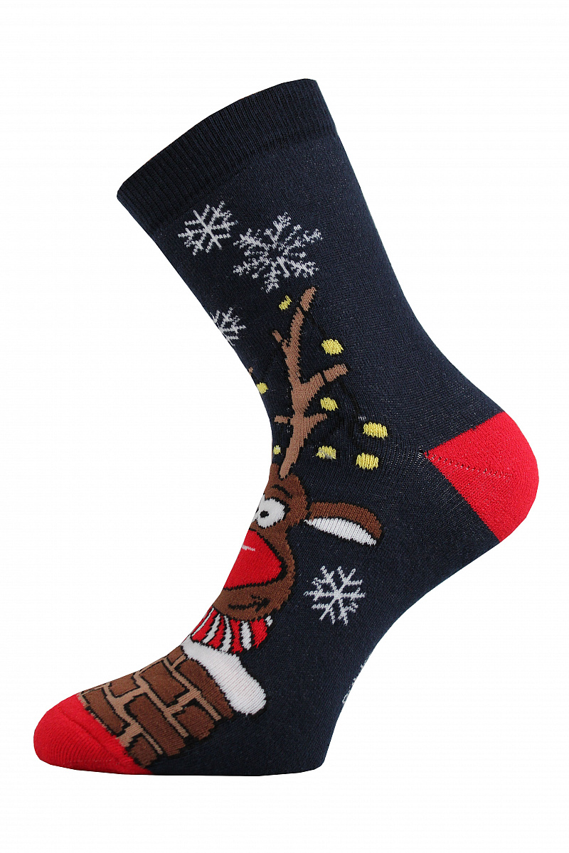 Vánoční ponožky Boma - Rudy, tmavě modrá Barva: Modrá tmavě, Velikost: 35-41