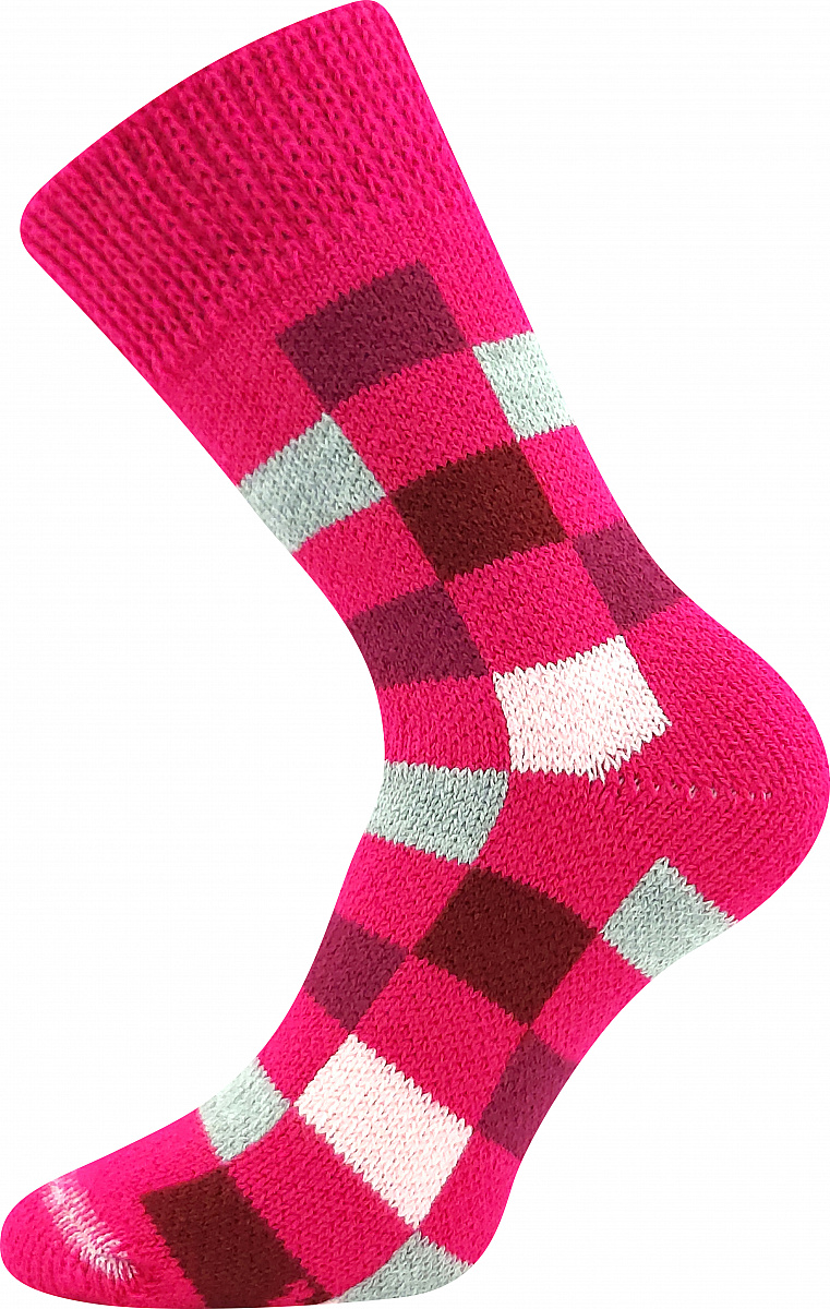 Dámské ponožky Boma - spací, kostka, růžová Barva: Růžová, Velikost: 39-42