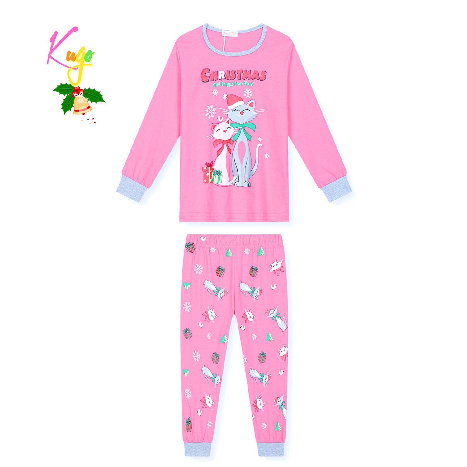 Levně Dívčí pyžamo - KUGO MP3825, světle růžová Barva: Růžová světlejší
