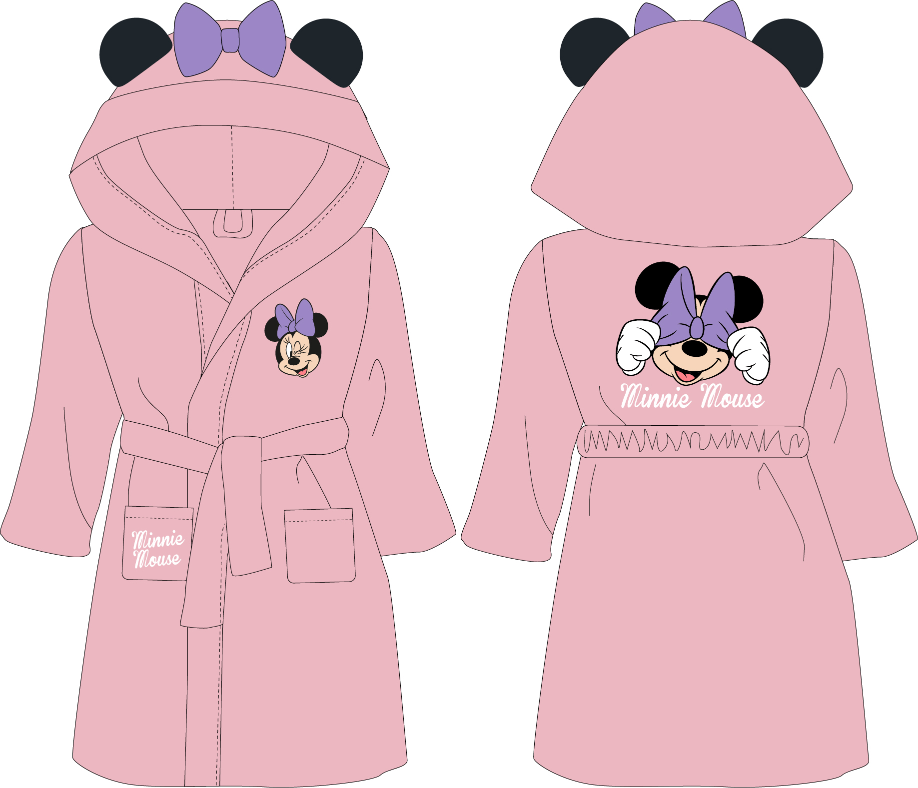 Levně Minnie Mouse - licence Dívčí župan - Minnie Mouse 5240B604, růžová Barva: Růžová