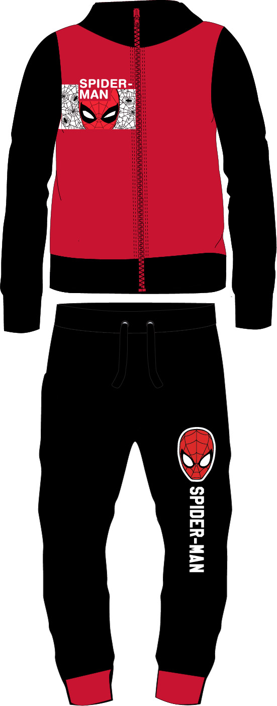 Levně Spider Man - licence Chlapecká tepláková souprava - Spider-Man 52121399, černá / červená Barva: Černá