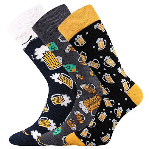 Pánské ponožky Lonka - Debox E, pivo Barva: Mix barev, Velikost: 39-42