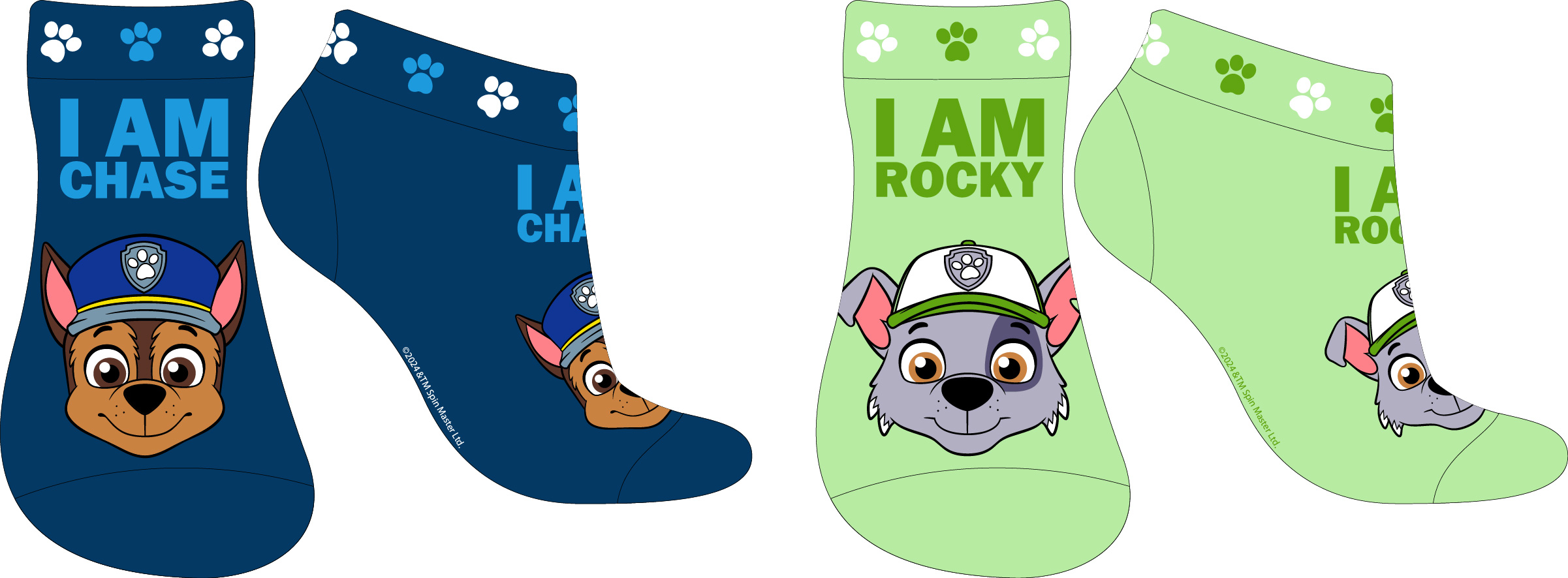 Paw Patrol - Tlapková patrola -Licence Chlapecké kotníkové ponožky - Paw Patrol 52342547, tmavě modrá / zelinkavá Barva: Mix barev, Velikost: 23-26