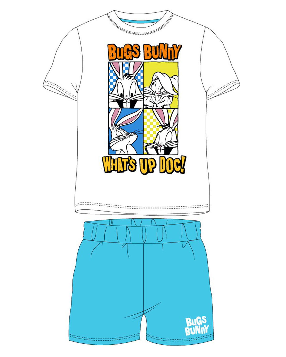 Looney Tunes - licence Chlapecké pyžamo - Looney Tunes 5204582, bílá / tyrkysová Barva: Bílá, Velikost: 122