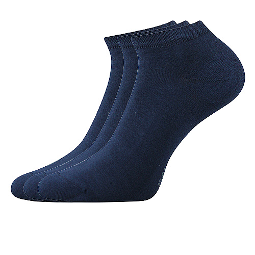 Levně Bambusové kotníkové ponožky Lonka - Desi, tmavě modrá Barva: Modrá tmavě