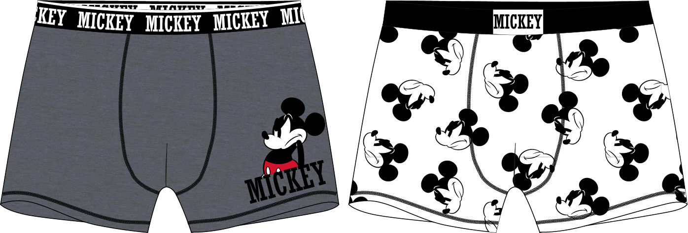 Mickey Mouse - licence Chlapecké boxerky - Mickey Mouse 5233A370, antracit / bílá Barva: Mix barev, Velikost: 158-164