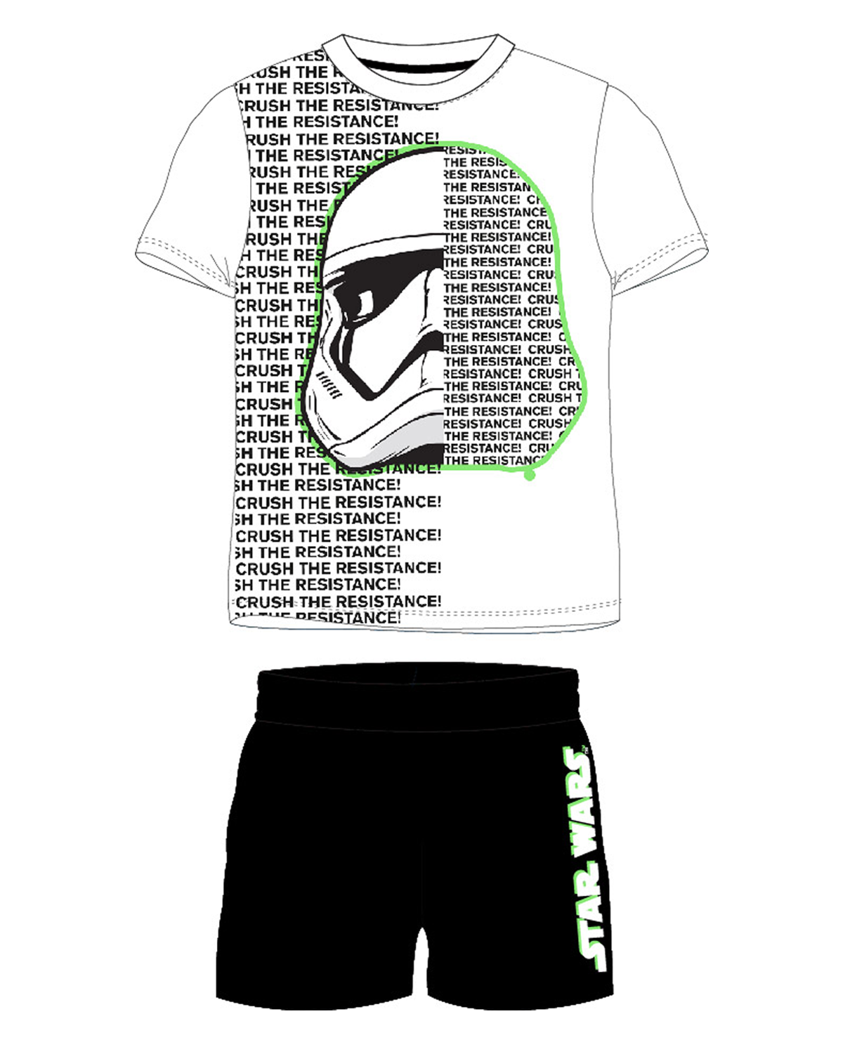 Star-Wars licence Chlapecké pyžamo - Star Wars 52049307, bílá / černá Barva: Bílá, Velikost: 134