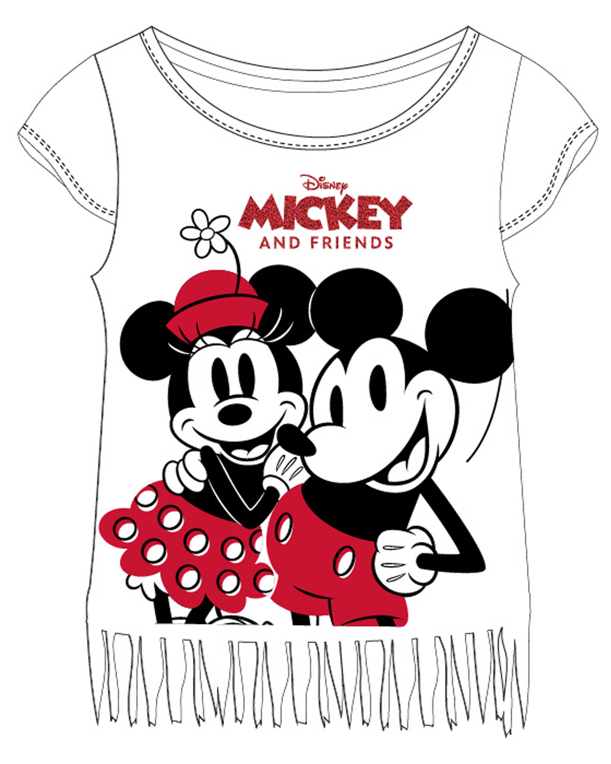 Levně Minnie Mouse - licence Dívčí tričko - Minnie Mouse 52029474, bílá Barva: Bílá