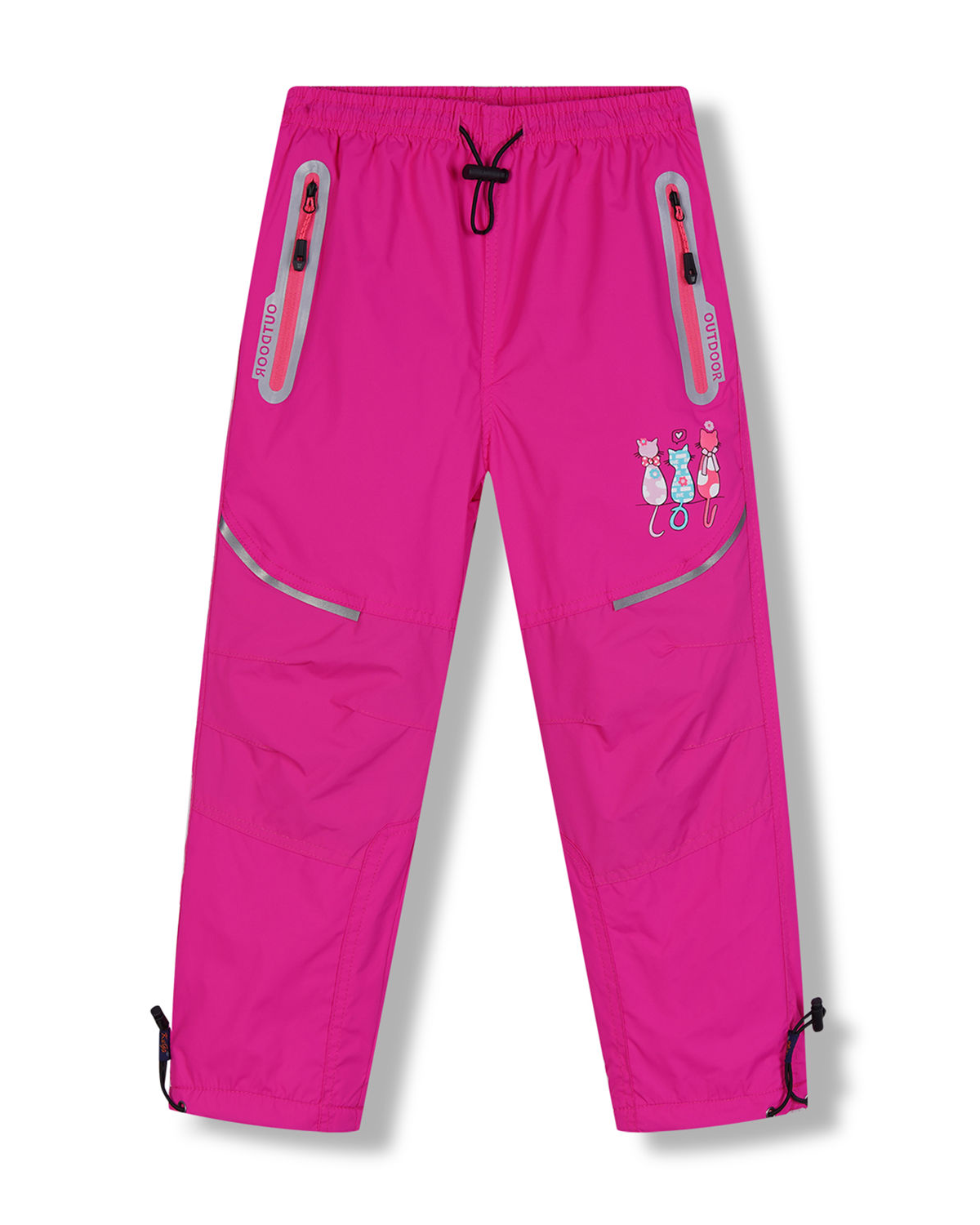 Levně Dívčí šusťákové kalhoty, zateplené - KUGO DK8233, růžová Barva: Růžová