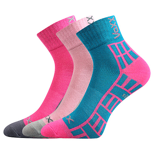 Levně Dívčí ponožky VoXX - Maik holka, růžová, petrol Barva: Mix barev